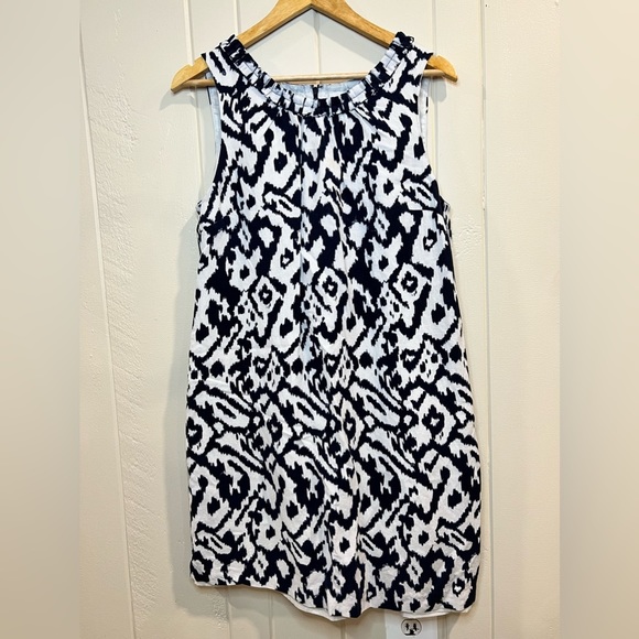 Loft Women’s blue and white shift dress sleeveless - Picture 7 of 7